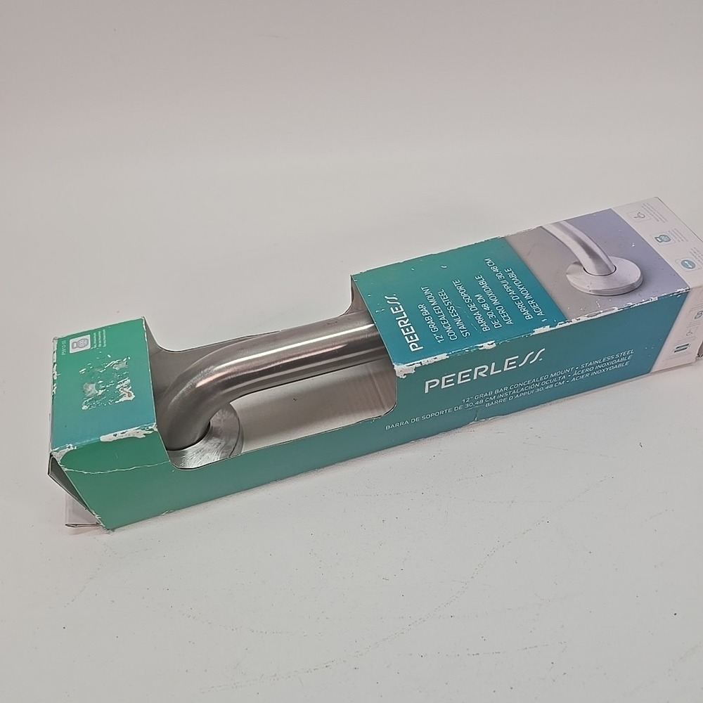 Peerless 12" Brushed Nickel Grab Bar BRAND NEW IN BOX